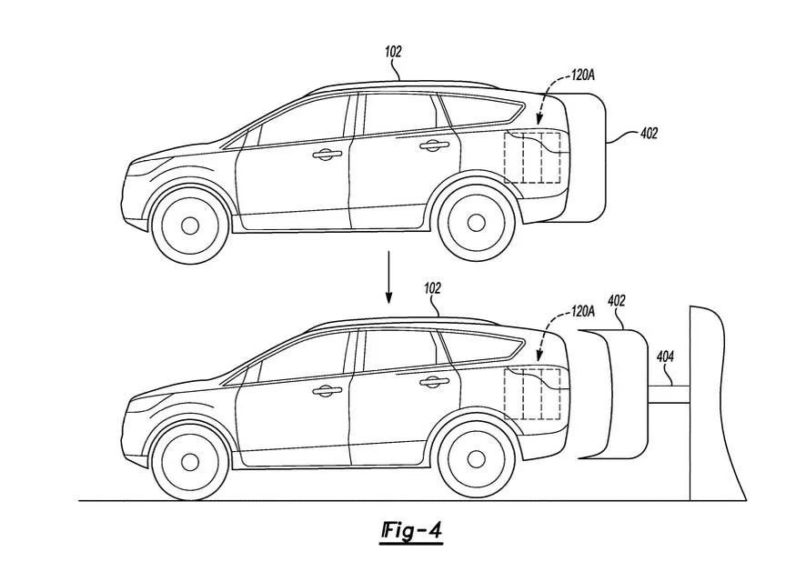 Ford EV battery swapping patent image