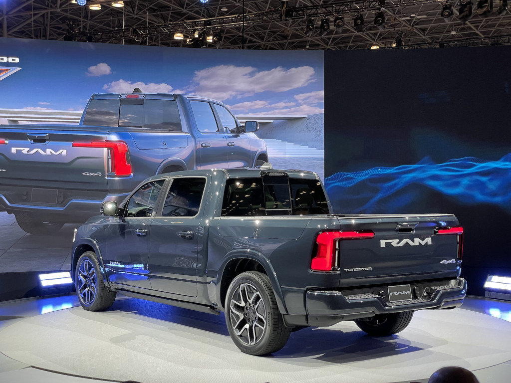 2025 Ram 1500 REV at the 2023 New York auto show