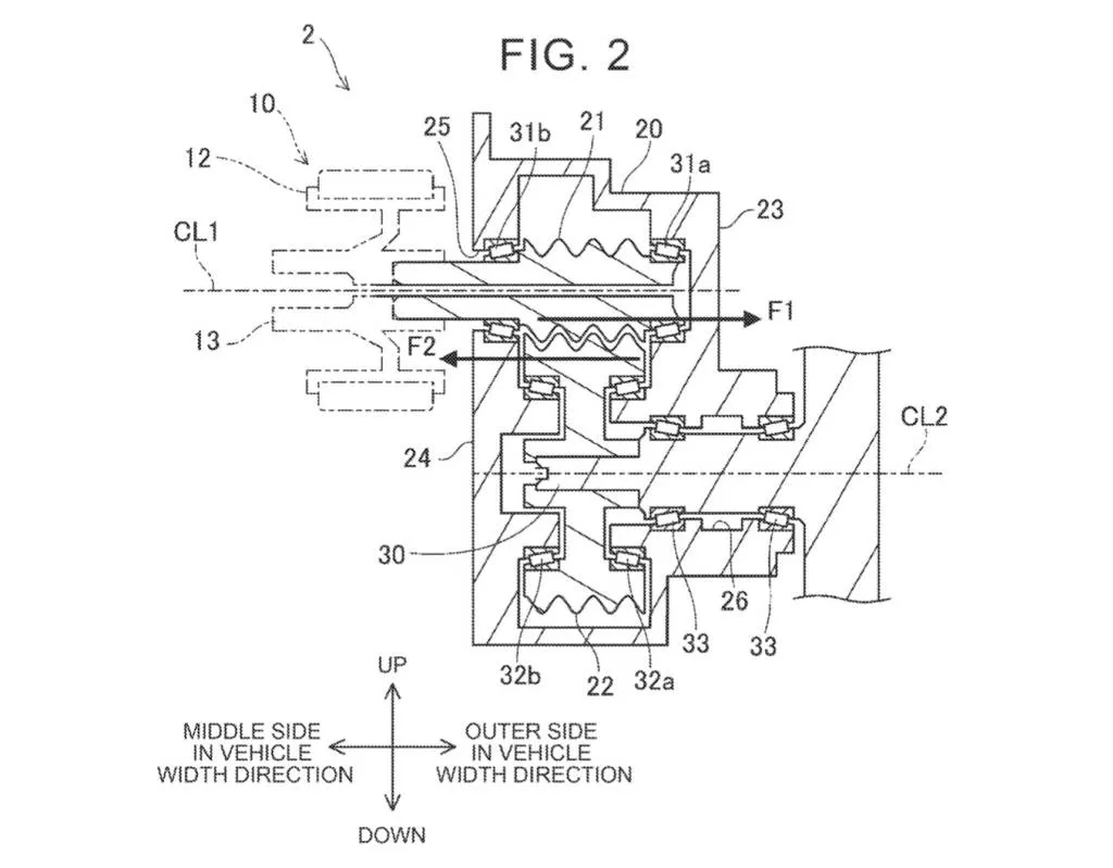 Toyota in-wheel motor patent image