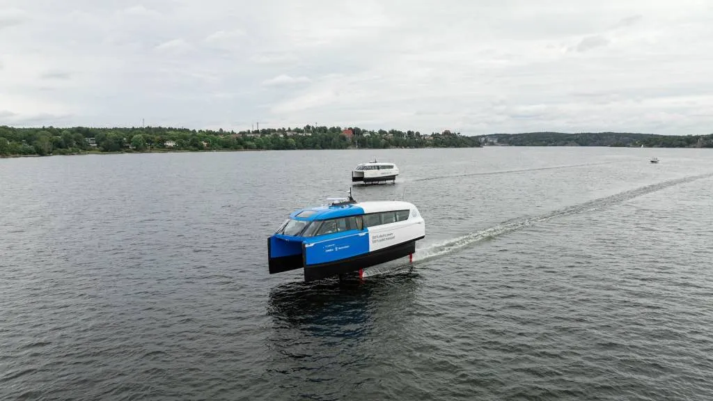 Candela electric hydrofoil ferry enters service in Stockholm