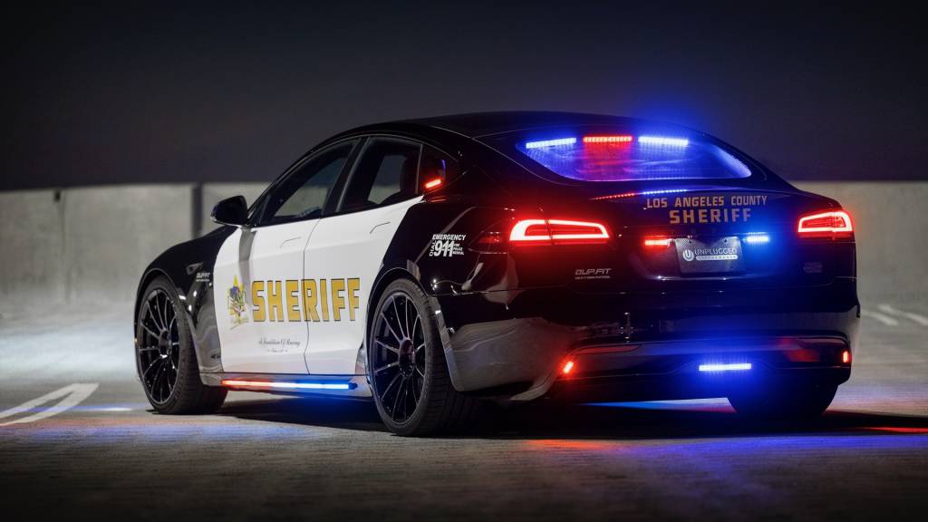 Tesla Model S Plaid police car by Unplugged Performance