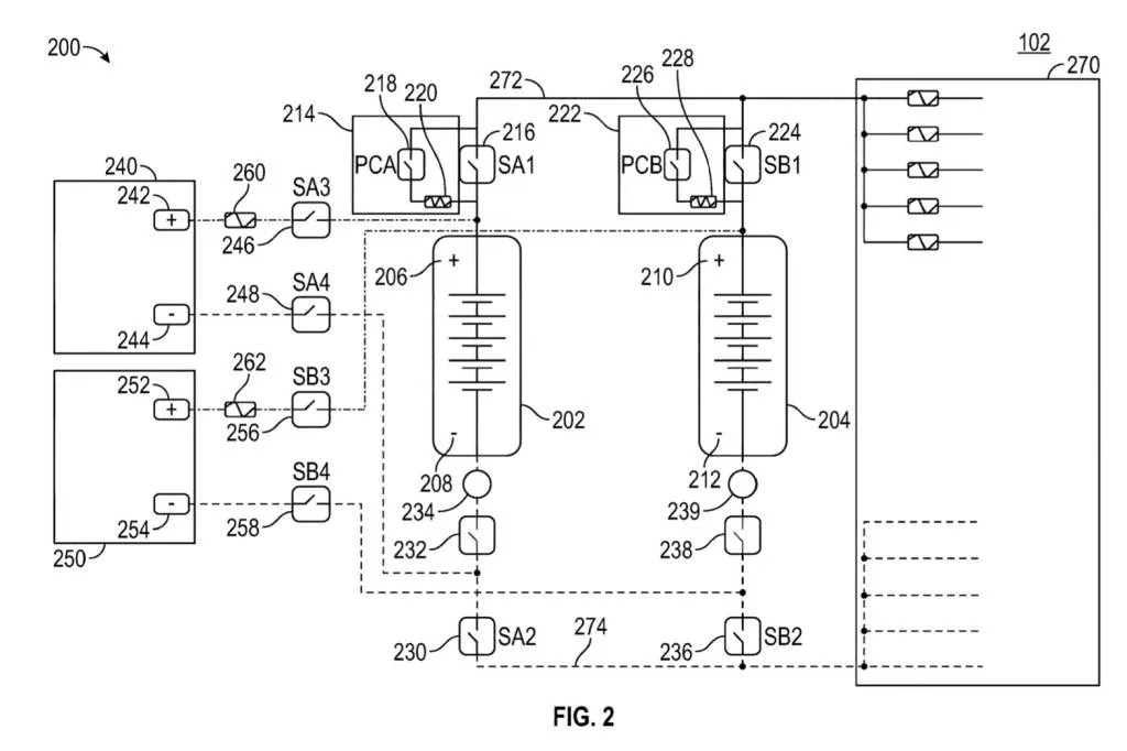 General Motors multi-port charging system patent image