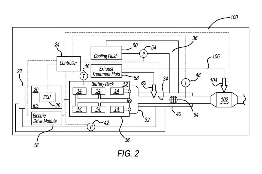 Stellantis EV exhaust system patent image