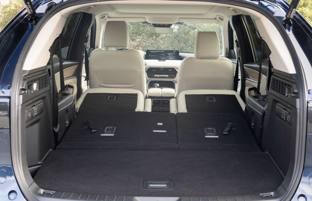 The cargo area of a Mazda CX-90.